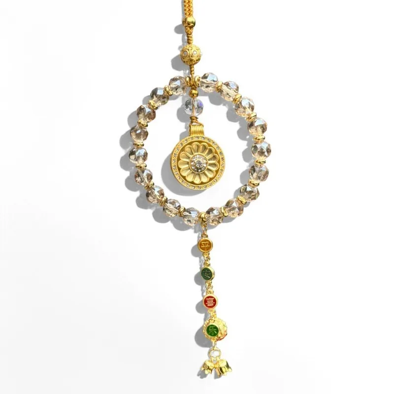 

Blessings Feng Shui Lucky Gourd Car Pendant Incense Hanging Ornament for Rearview Mirror Wish Good Fortune Elegant Jewelry Gifts