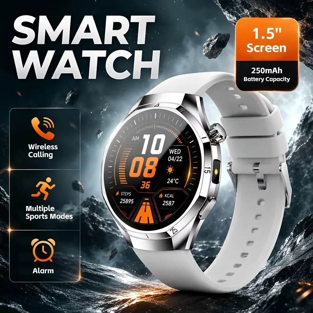 Classic Round New Style Men'S Watch with Button Encoder,Women'S Watch,One-PieceConnectiontoMobile Phone with MultipleSportsModes