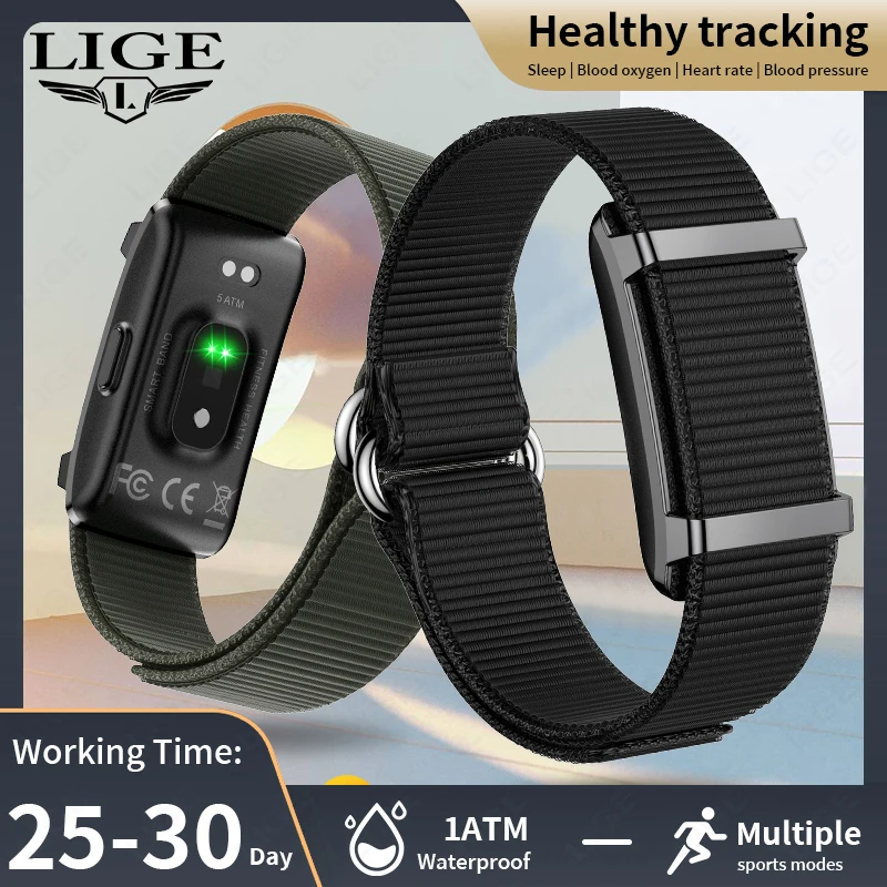 

LIGE Smart Watch Bracelet Men Women Heart Rate Body Temperature Monitor Sports Band Fitness Tracker Health Smart Wristbands New
