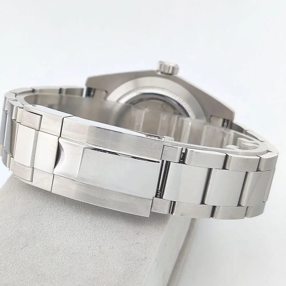 Orologio da uomo creativo stampato a colori da 39 mm Orologio cinese NH35 con movimento meccanico automatico in vetro zaffiro in acciaio inossidabile