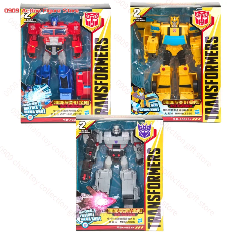 New Hasbro Transformers Toys Nezha Transformers Leader Megatron Bumblebee Optimus Prime 3C Movable Robot Action Figures