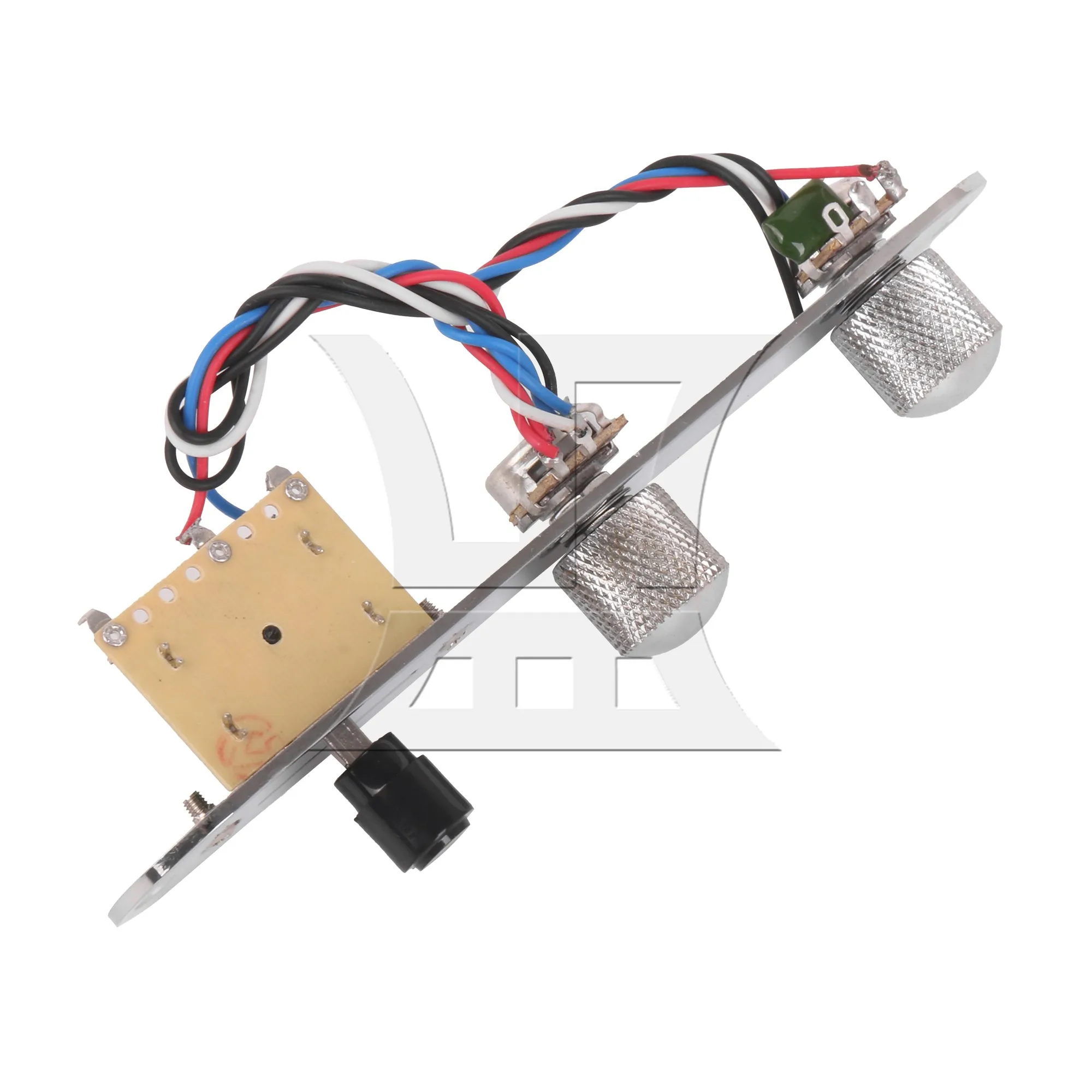 

YIBUY Pre-wired Assembly Loaded Switch Knob Plate For Guitar Chrome