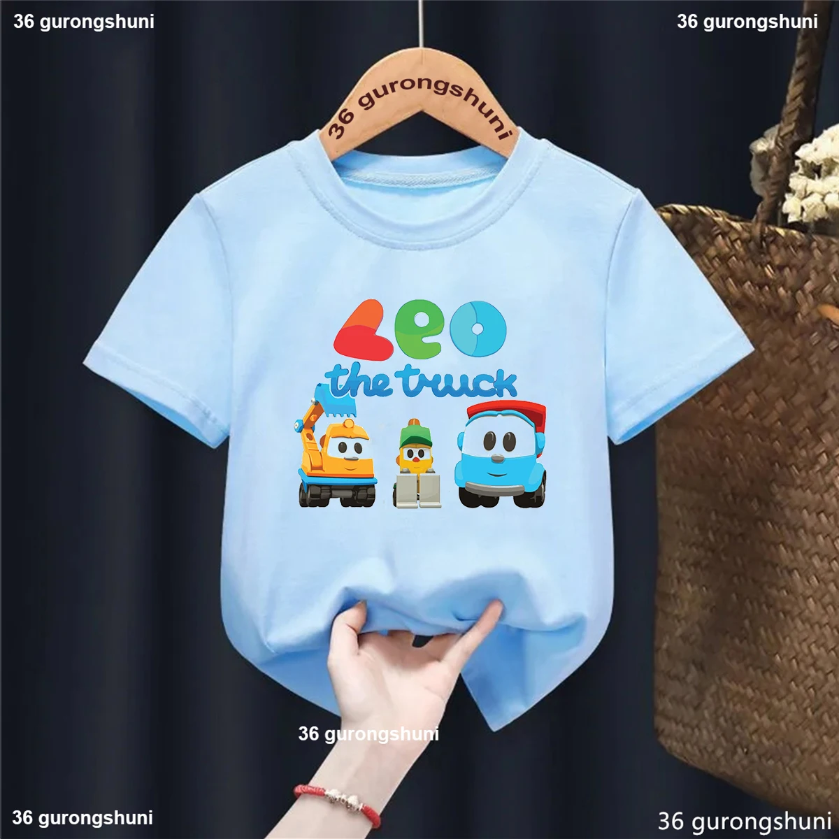 New Boys Tshirt Funny Leo The Truck Tv Show Cartoon Print Toddler T-Shirt Kawaii Girls T Shirt Fashion Boys/Girls Clothes