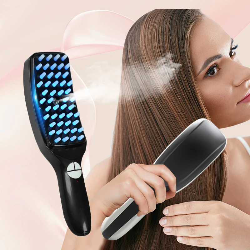 

Spray humidification electric massage comb, suitable for female scalp massage and hair style color comb and massage