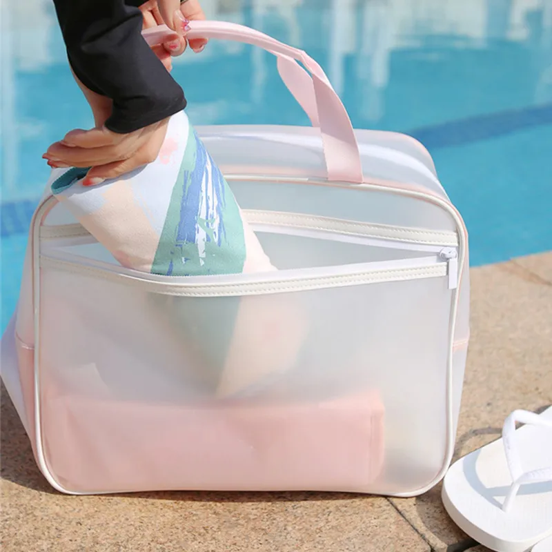 Beach Bags Kids Handbags Transparent Case Waterproof Bolsa Girl Water Pool Shoe Pouch For Summer Women\'s Gym Swimming Sports