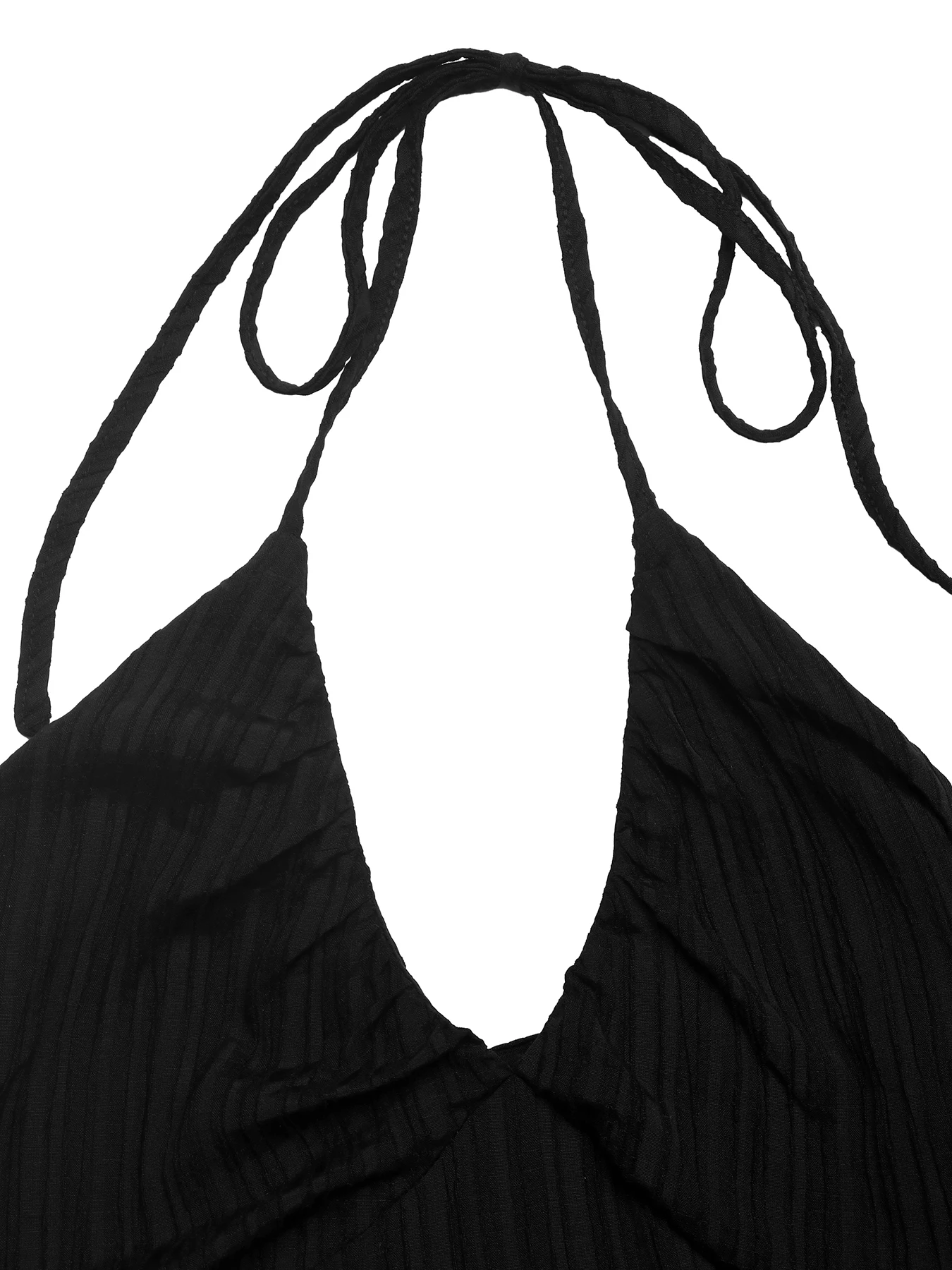Summer new style sleeveless neckless V-neck beach-style dress for women from Europe and America view 6