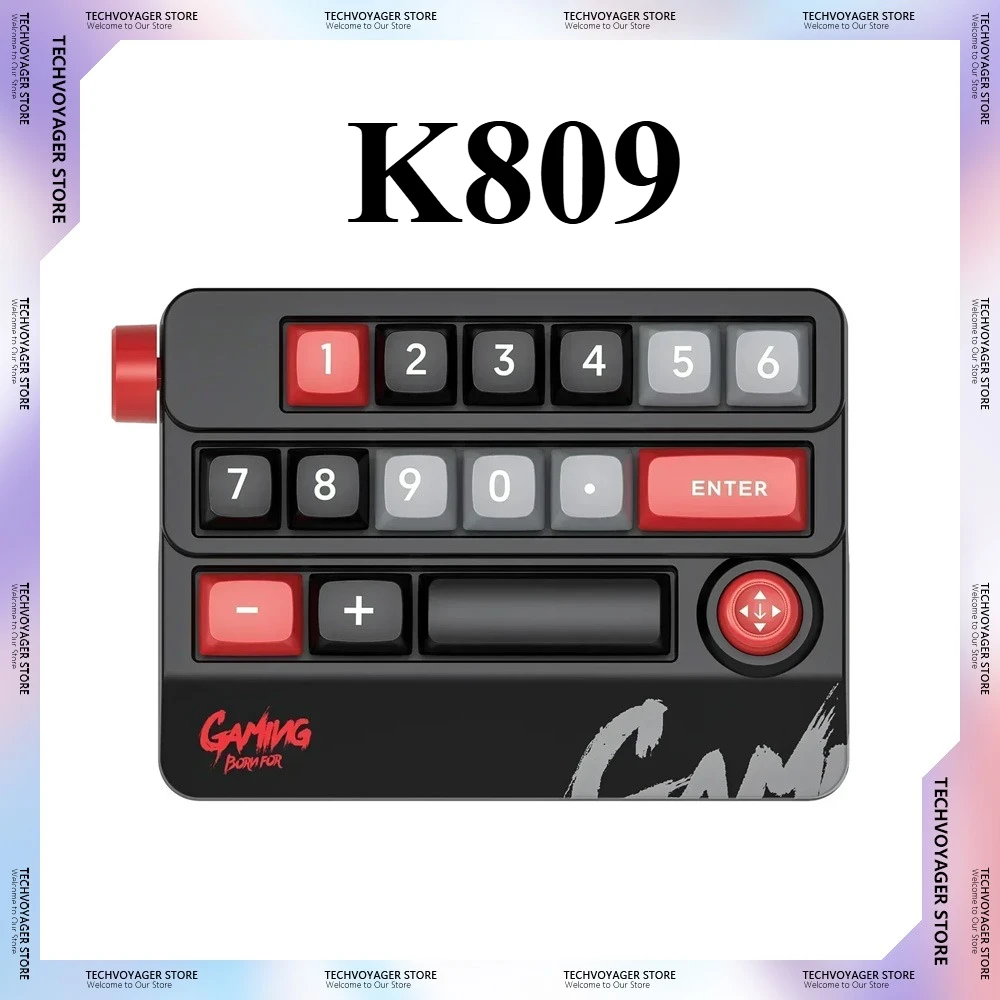 

Рекламные продукты K809, механические клавиатуры, горячая замена, RGB светильник, алюминиевый сплав, макро-клавиатура, аксессуары для ПК, подарки