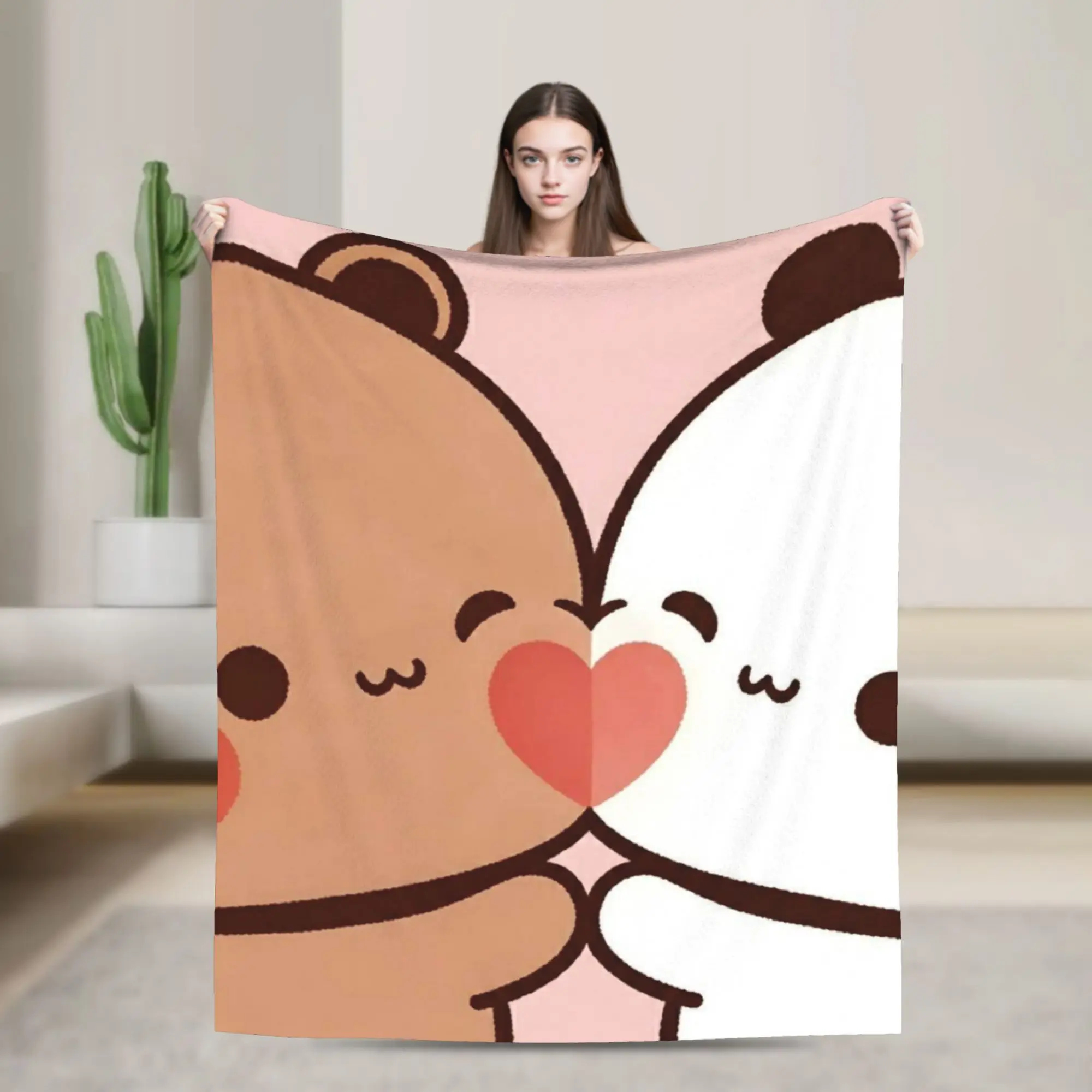 Cartoon Panda Bubu Dudu Fleece Blankets  Creative Throw Blanket for Bed Sofa Couch 200x150cm Rug Piece