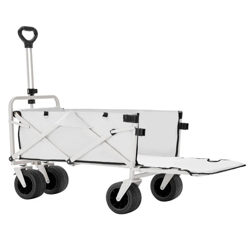 

Camping Aircraft Wheeled Trolley Outdoor Foldable Manual Trolley Portable Outdoor Camping Trailer Pull Rod Rear