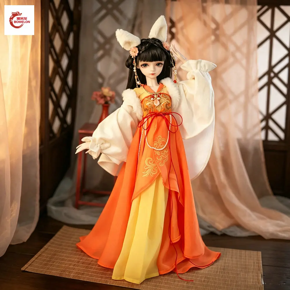 Handmade 1/3 BJD Dolls Full Set Big 60cm Red Fox Fairy Ball Jointed Collectible Doll Girls Gift