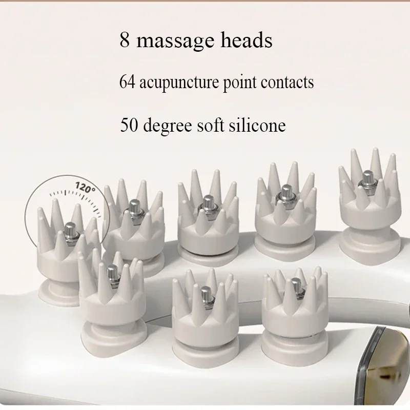 New Infrared EMS Hair Regrowth Electric Head Microcurrent Vibration Massager Hair Growth Nourish Scalp Shoulder Neck Relaxation