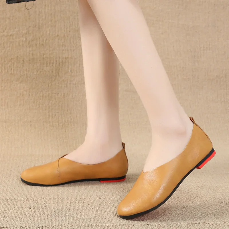 2023 Autumn Hot Sale Shoes for Women Slip-on Women\'s Flats Round Toe Soft Bottom Shoes Ladies Solid Shallow Women\'s Flat Shoes