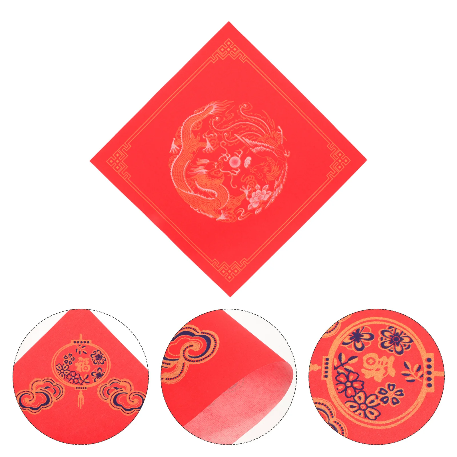 ورق شخصية فو فارغ ورق شوان أحمر للعام الصيني الجديد الخط مهرجان الربيع مخطوطات لوازم الحفلات حرفية فنية #4