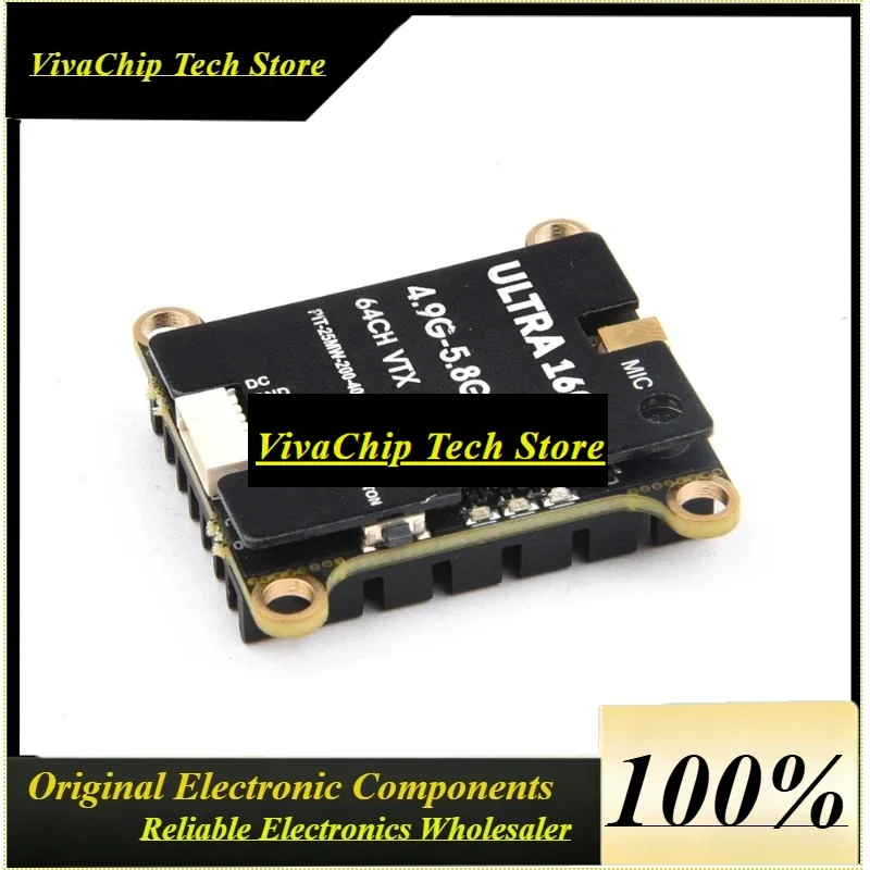 VIVaSOriginal 4.9G-5.8G 64CH 1.6W Video FPV Transmitter VTX 400mW/800mW/1600mW Adjustable 7-26V For Long Rang Racer Drone RC Par