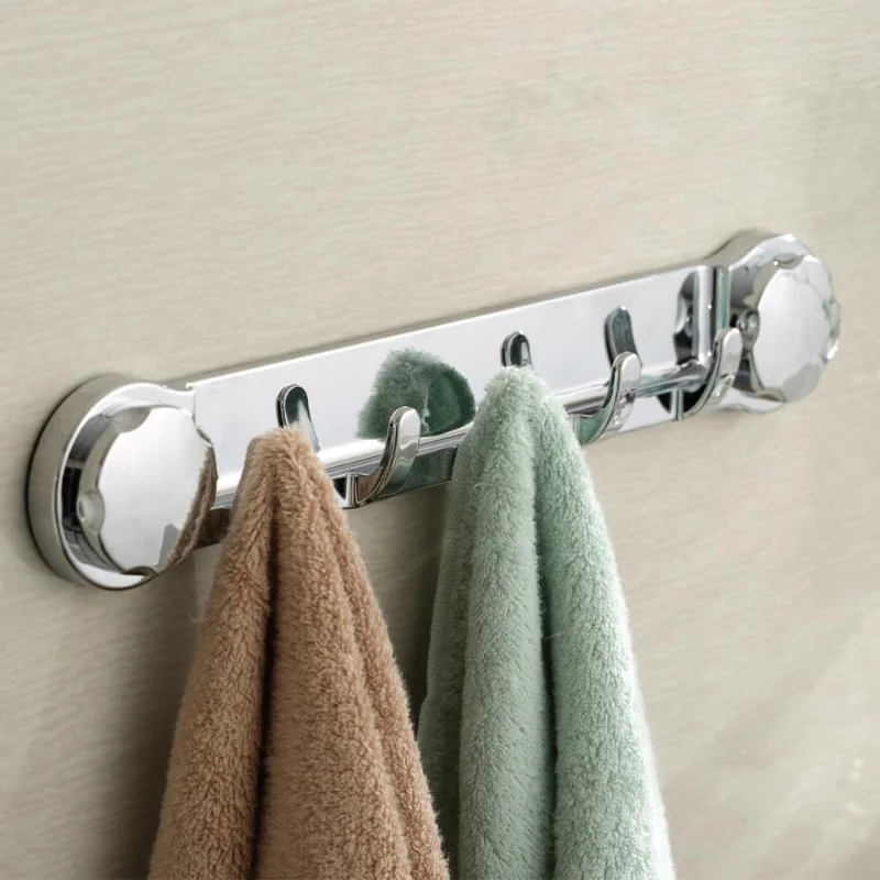 Multifunctional Bathroom Wall Hooks, Suction Cup Hooks Wall Mounted Towel Hooks, Bathroom Towel Holder Shower Hooks for Towels