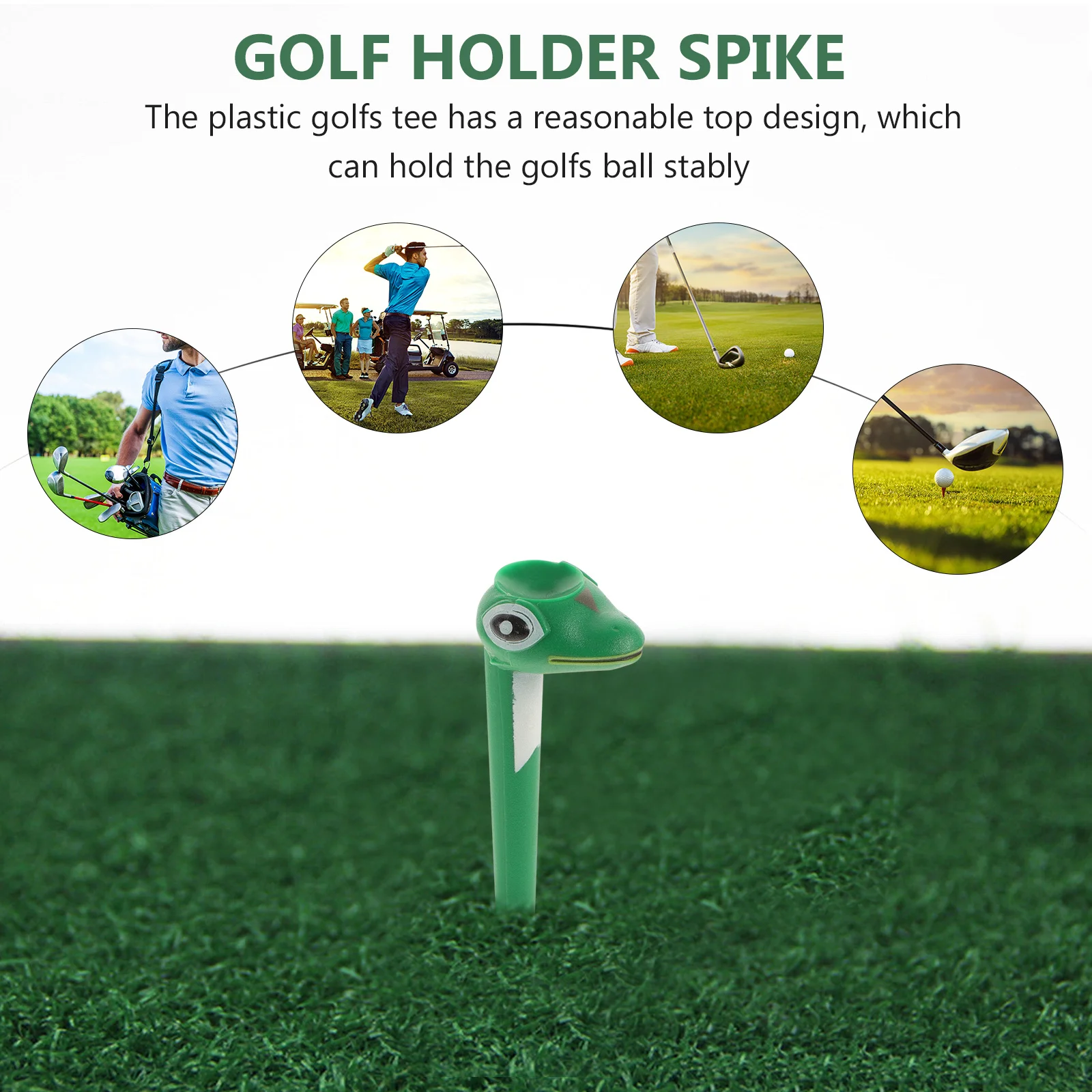 6 قطعة تيز أصحاب الكرة البلاستيكية القوية للممارسة في الهواء الطلق استبدال المسامير طويل القامة تيز لوازم الغولف المهنية مقاومة للاهتراء #1