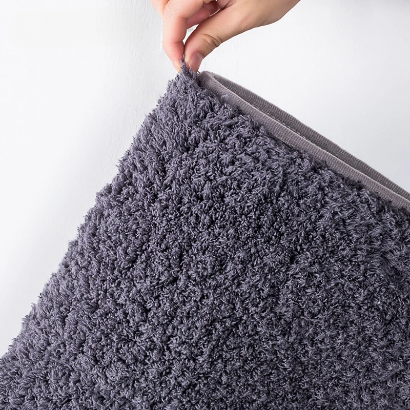 Langflorige, saugfähige Badezimmermatte, flauschige Fußabtropfmatte für die Dusche, rutschfeste Toilettenmatte, Eingangsmatte – Detail 1