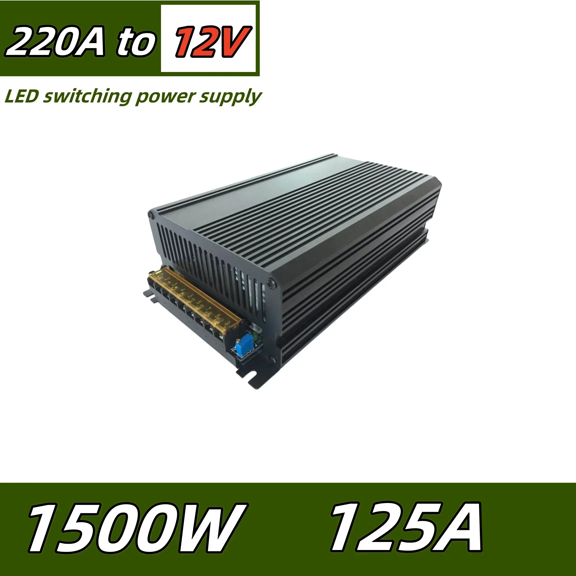 

AC 110V-220V TO DC 12V 125A 1500W Переключатель питания Адаптер драйвера Светодиодная лента Вентилятор охлаждающий стенд источник питания ups