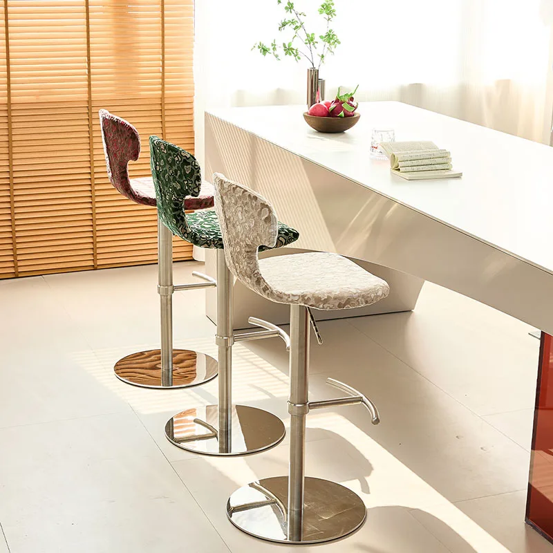 Adjustable Comfortable Barstools Soft Relaxing Office Height Design Nordic Bar Stools Ergonomic Metal Sillas Home Furniture