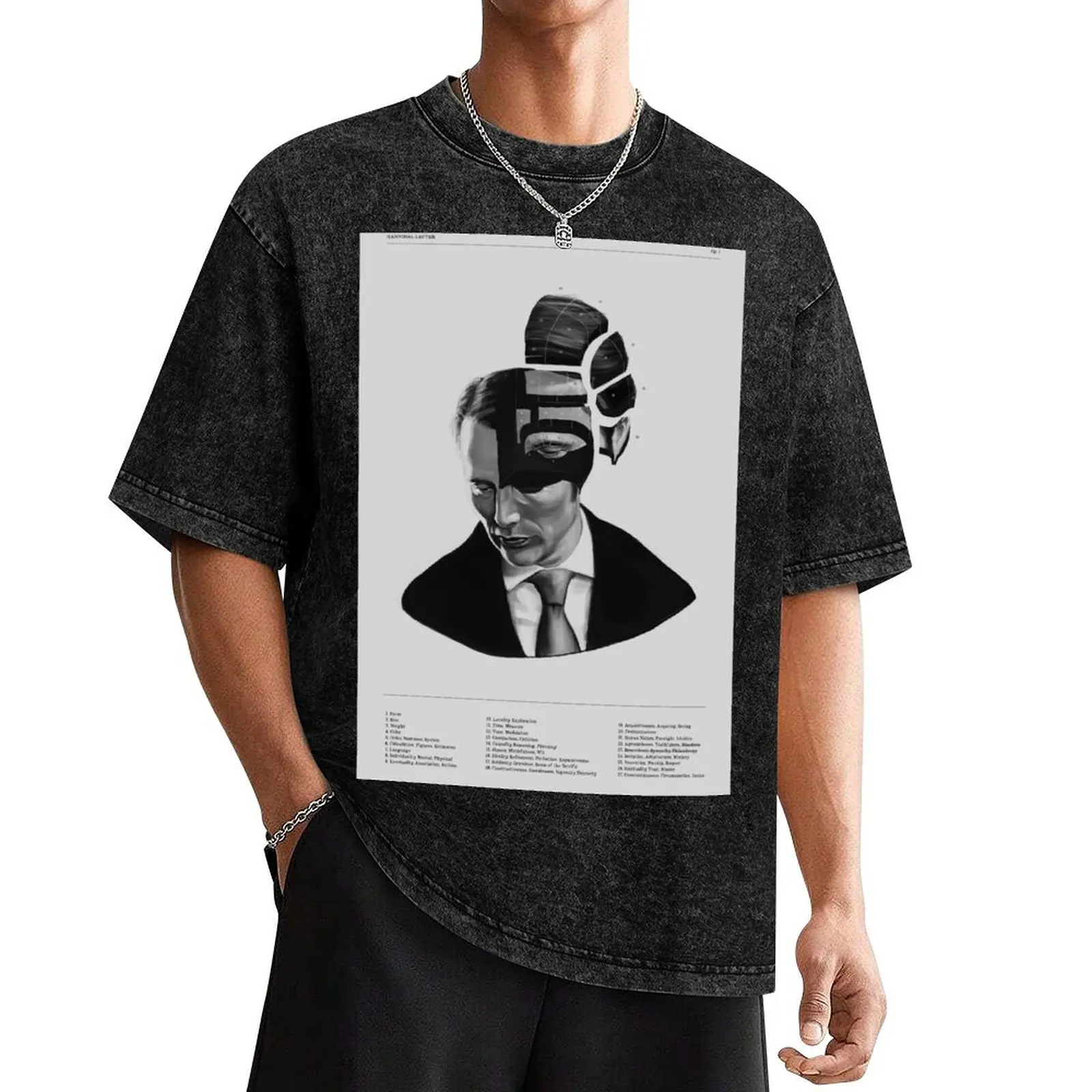 

Hannibal Lecter Phrenology T-Shirt clothes anime figures graphic t shirts men t shirts