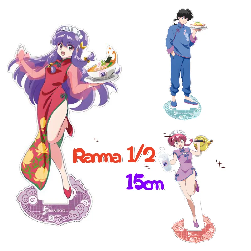 Anime Ranma 1/2 Nibun No Ichi Acrylic Stand Model Plate Decoration Desk Figure Display Friends Girls Gift Cartoon New Year's gif