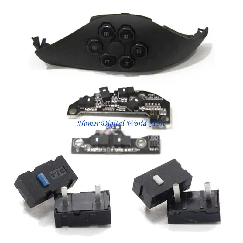 

H55F Gaming Mouse Momentary Push Button Micro Limit Switch 2 Pins Blue / White Dot