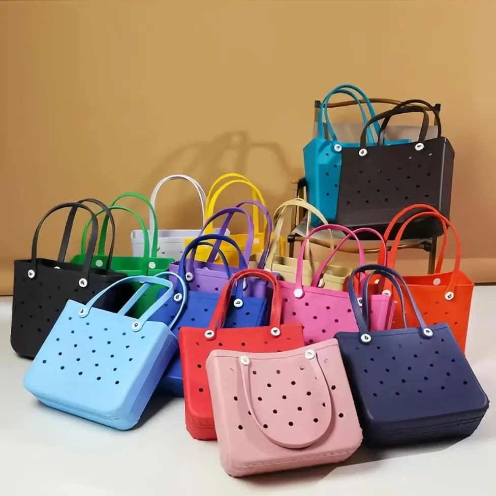 

Beach Grid Tote Bag - Foam Infused Lightweight Bag, Quick Dry Sports Pool Tote Bag, Clean Sand Resistant Carry Bag-tan