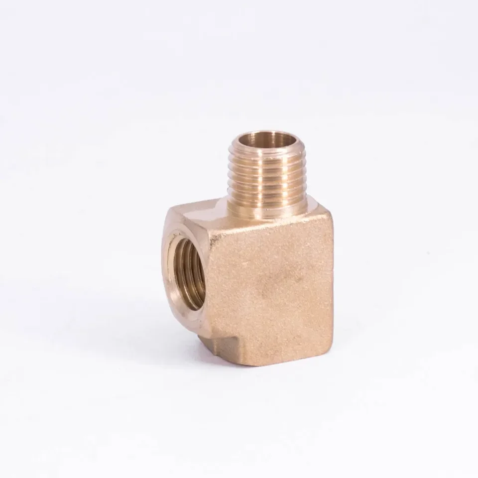 1/8 inch 1/4 inch 3/8 inch 1/2 inch NPT brass tee fitting with female female male configuration for water gas fuel lines pressur