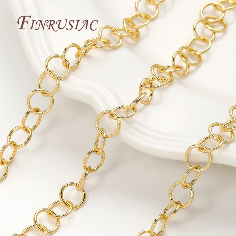 0,5–1 Meter 18 Karat vergoldete Ketten, DIY-Halsketten-Zubehör, dekorative Kette für Schmuckherstellungszubehör, große Ketten im Großhandel – Detail 18