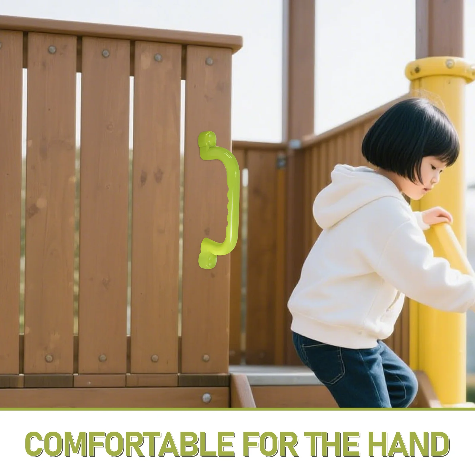 1 paar handgreepaccessoires voor kinderen klimmen veiligheidshandvat antislip speeltuin gebruik solide uv-bestendige kunststof montagemateriaal