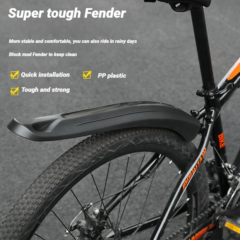 

Bicycle Mudguard Pp Widening And Lengthening, Road Bike, Mountain Bike, Water Barrier, Outdoor Riding Equipment