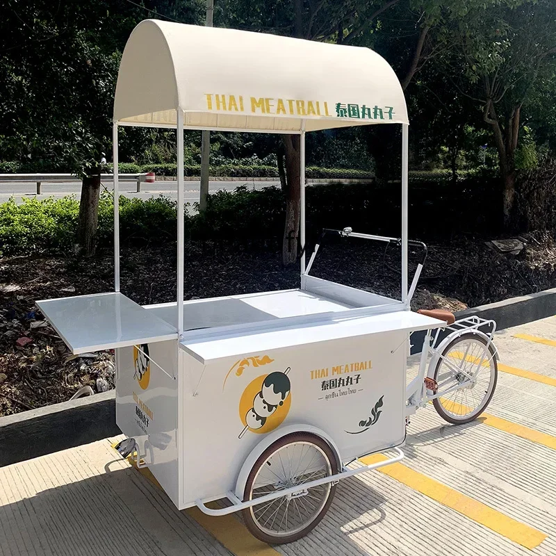 

multi-functional mobile dining car, stall shopping mall display mobile sales display car wrought iron float