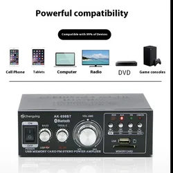 AK-698BT Bluetooth Versterker 220V High Power Home Audio Luidspreker Versterker Audiofiele Kwaliteit Kleine Vaste Weerstand Versterker