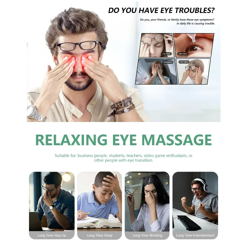 نظارات الواقع الافتراضي القابلة لإعادة الشحن للاستخدام المنزلي جهاز العلاج الطبيعي لتخفيف إجهاد العين يعالج قصر النظر والتعب #6