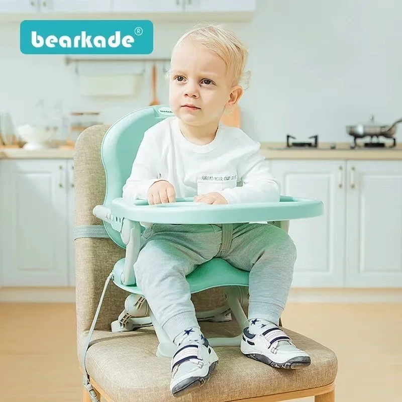 LazyChild Baby Dining Chair Foldable Portable Suitable For Children To Go Out Learn Eat Seating Plastic Chair for Household Use