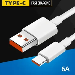 6A Super Fast Charging Data Cable Suitable for Huawei Xiaomi Honor Samsung TYPE C Flash Charging Phone 66W Charging Cable