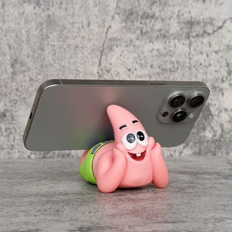 

Patrick Star Phone Holder Cute Anime Figurine Desktop Stand Collectible Toy Birthday Gift Anime Fans Acg Pvc Action Figure Model