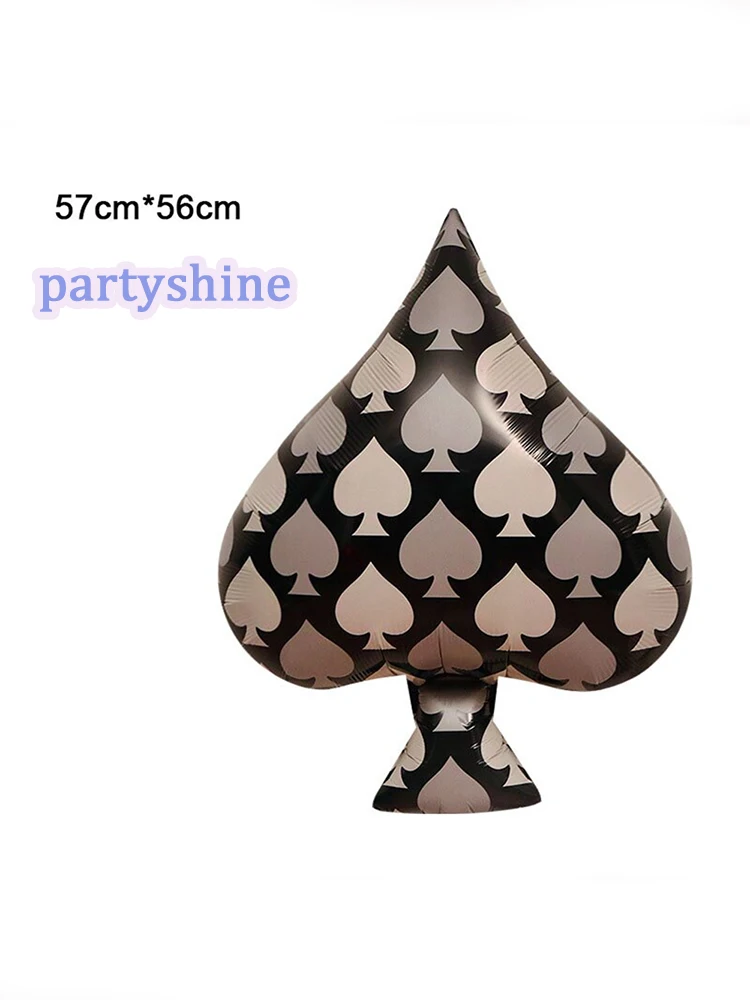 Las Vegas Poker Spades Decorated Balloons Halloween/Christmas/Happy New Year/Birthday Party/Wedding Celebration/Valentine's Day