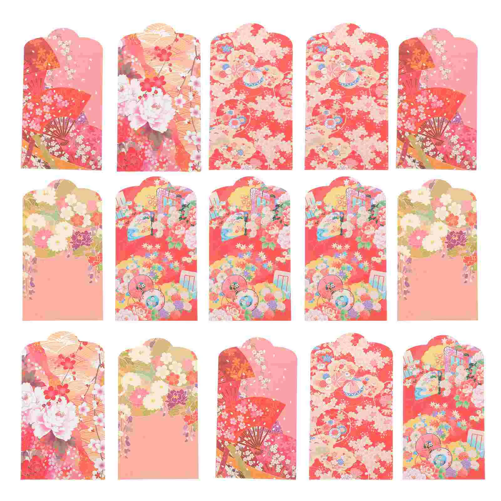 50 Pcs Money Pouches Japanese Style Red Envelope Spring Festival Packet Gifts Decor
