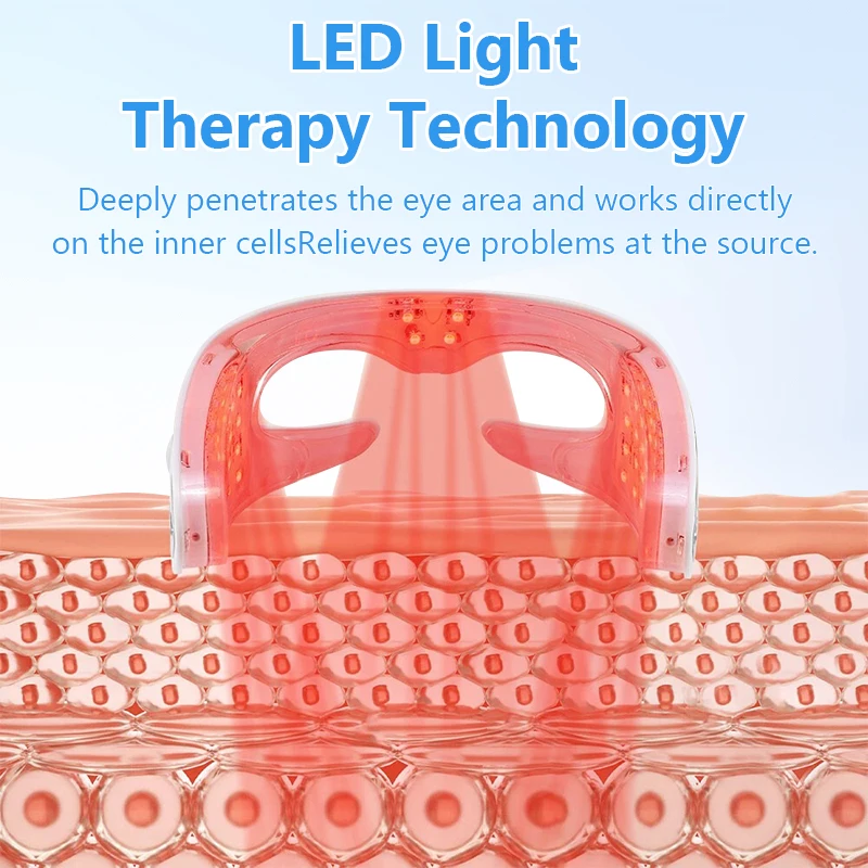 ثلاثية الأبعاد العلاج بالضوء الأحمر مدلك العين EMS الهالات السوداء الانتفاخ التجاعيد تقليل عيون التعب الإغاثة الاسترخاء العناية بالجمال #5