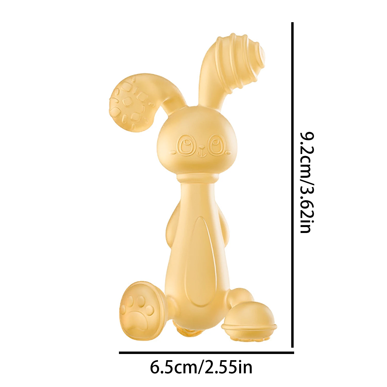 1PC Baby Dental Glue Little Rabbit Teeth Grinding Stick Colored Silicone Baby Anti eating Hand Toy Shake Joy