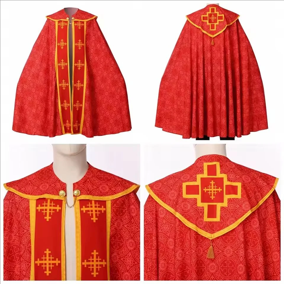 

Праздничный халат-кимоно унисекс для взрослых: церковная монашеская мантия, плащ священника, ряса для месс, костюм для Хэллоуина и Пурима