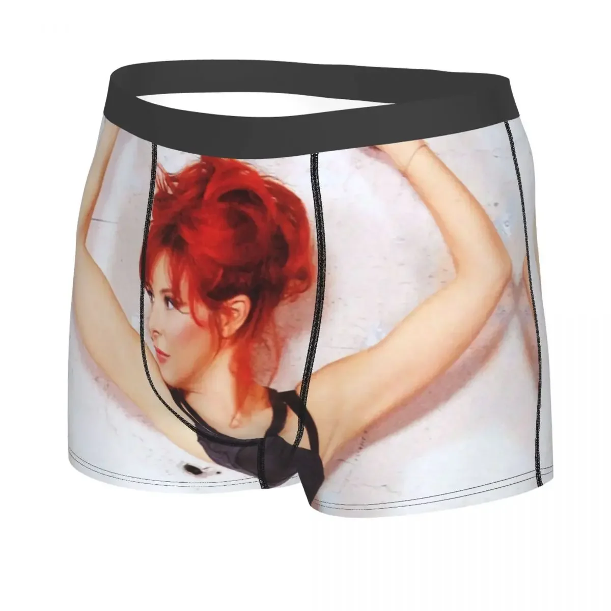 Fashion Mylene Farmer Elegant Boxers Shorts Panties Male Underpants Comfortable French Singer Briefs Underwear