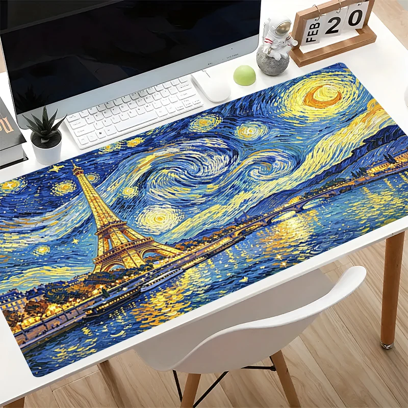 Exquisite Mouse Pad HD Print Eiffel Tower Gamer Notebook Desk Mat XXL Large Gaming Keyboard Pad Designed specifically Mousepad
