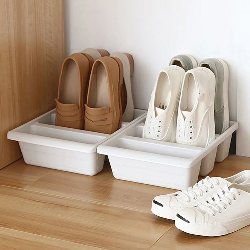 Semplice e moderno stile nordico verticale economia pantofole Rack Space Organizer scarpiera in plastica casa Hotel porta scarpe Storage