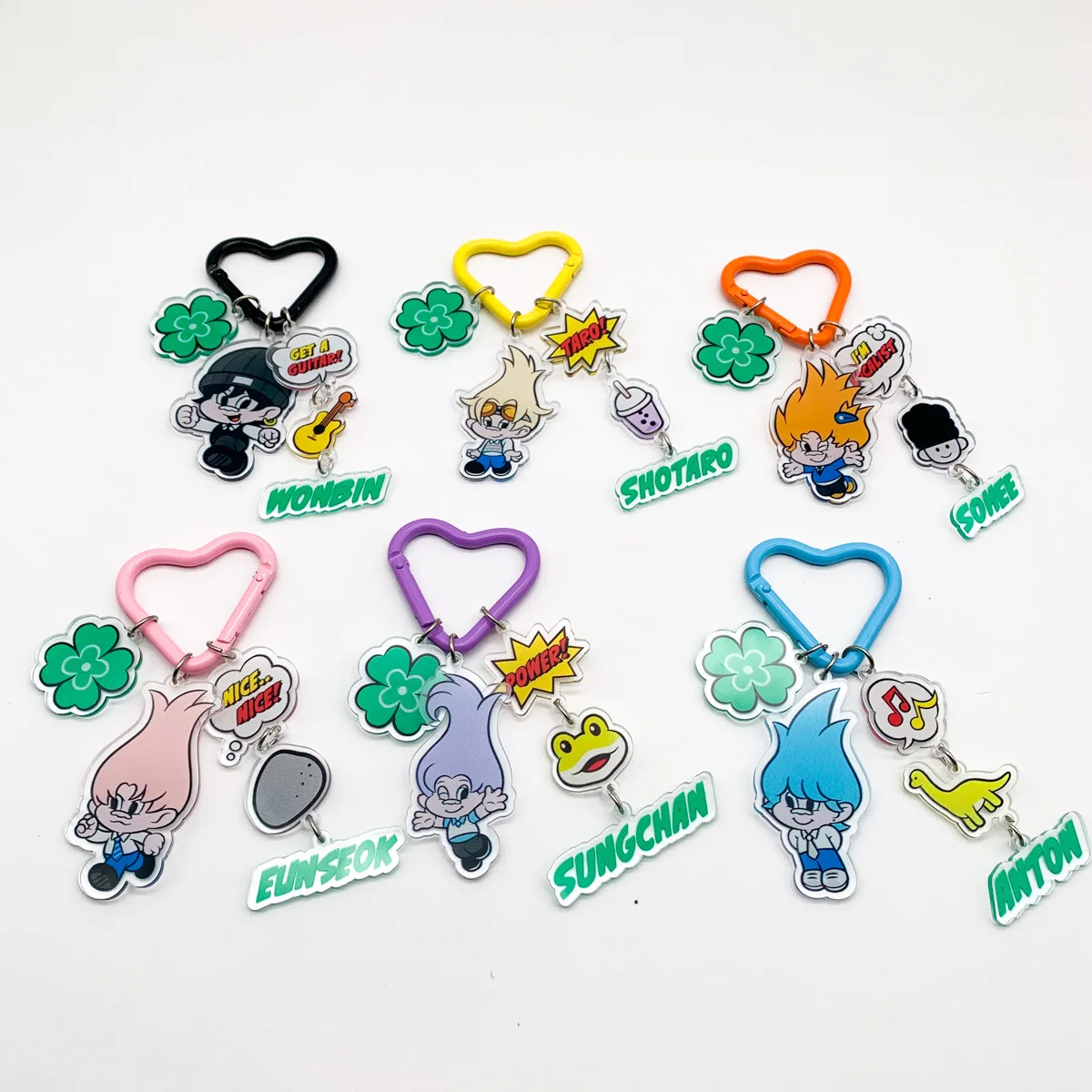 KPOP RIIZE X Good Luck Trolls Co-branded Peripheral Cartoon Pendants SHOTARO EUNSEOK SUNGCHAN WONBIN SEUNGHAN SOHEE ANTON Gifts