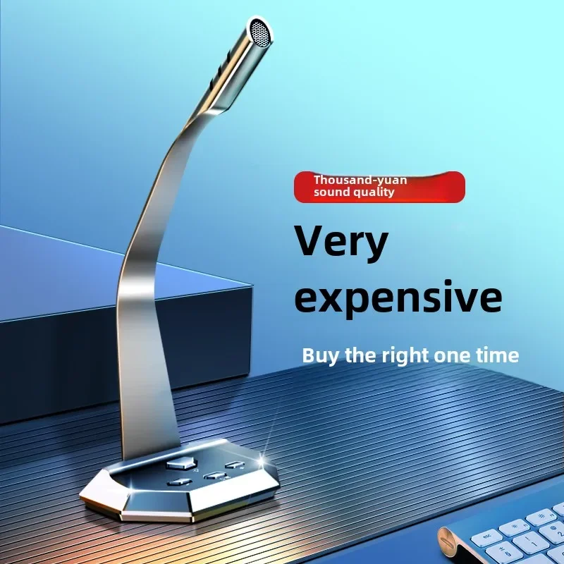 

Профессиональный USB-конденсаторный микрофон для настольного компьютера, идеально подходит для онлайн-посібников KTV, игровых голосовых встреч