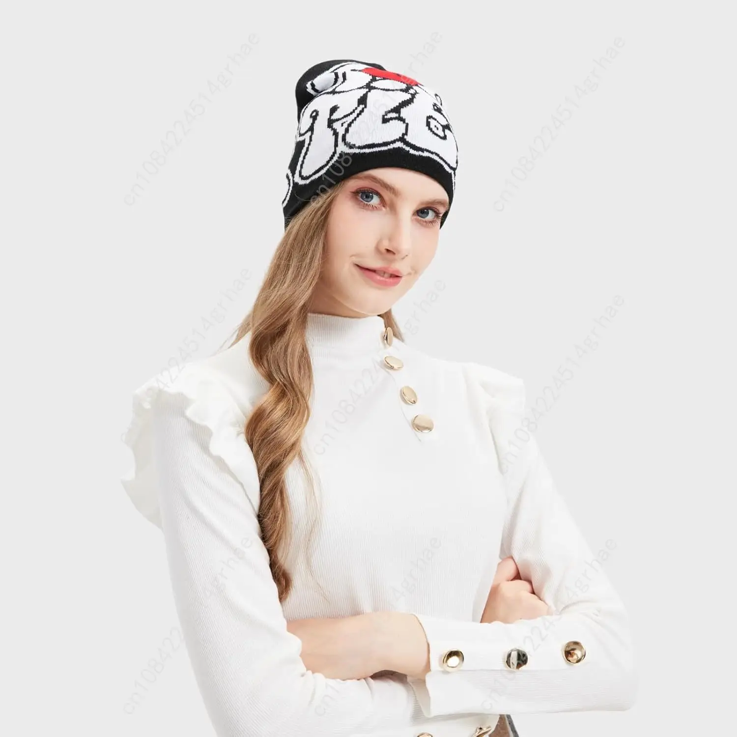 Cappello a cuffia Y2K per uomo e donna Berretto invernale morbido ed elasticizzato alla moda, accessorio lavorato a maglia caldo e confortevole per la stagione fredda