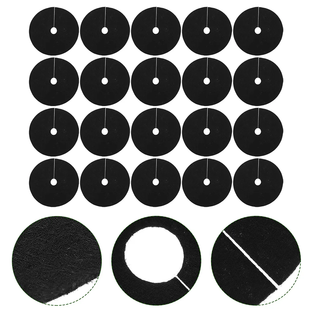 

40 Pcs Garden Accsesories Felt Ground Cloth Control Cover Weeding Anti- Grass Fabric Anti-grass Ring