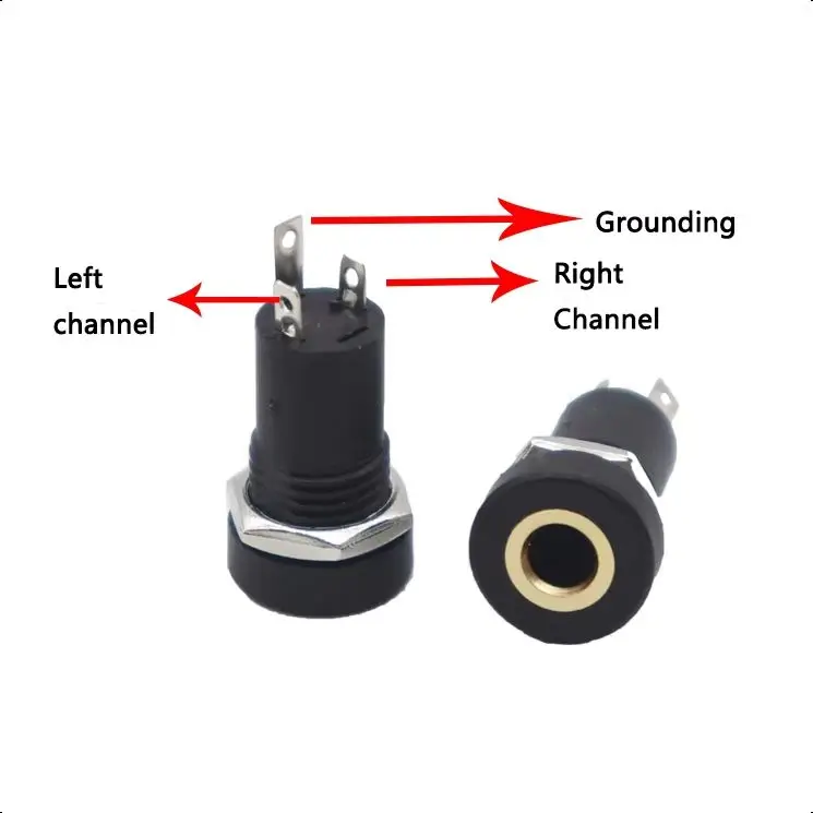 【30-10PCS】 3.5mm Audio Socket 3.5 mm 3 4 Pole Female Plug 3/4 Pin Stereo Panel Connector